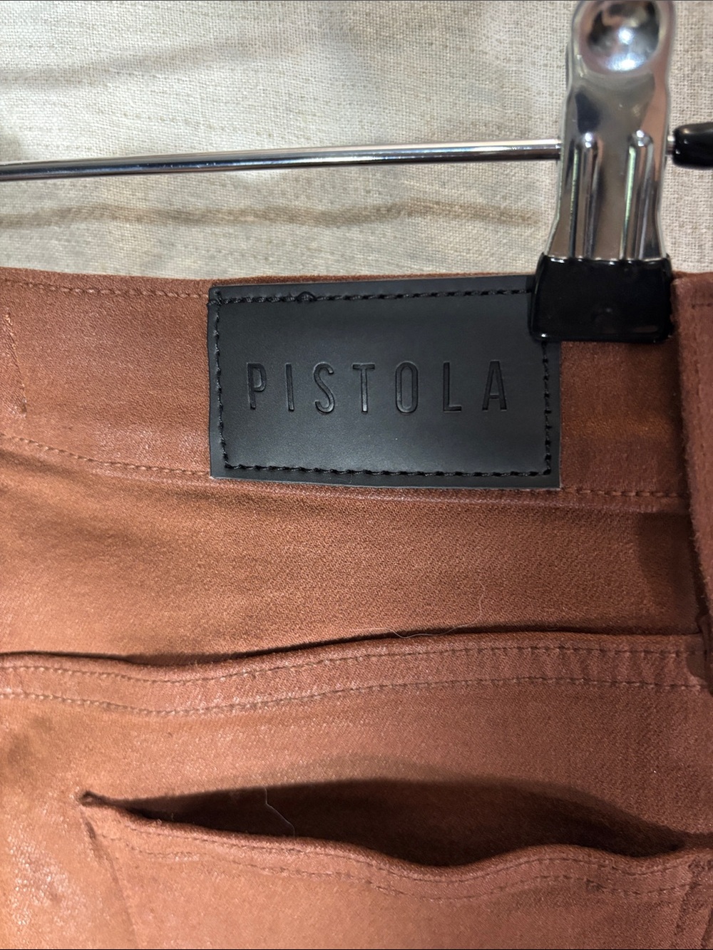 PISTOLA Lennon High Rise Crop Bootcut Jeans Rosslyn Brown Size 26 Stretch - Picture 8 of 9